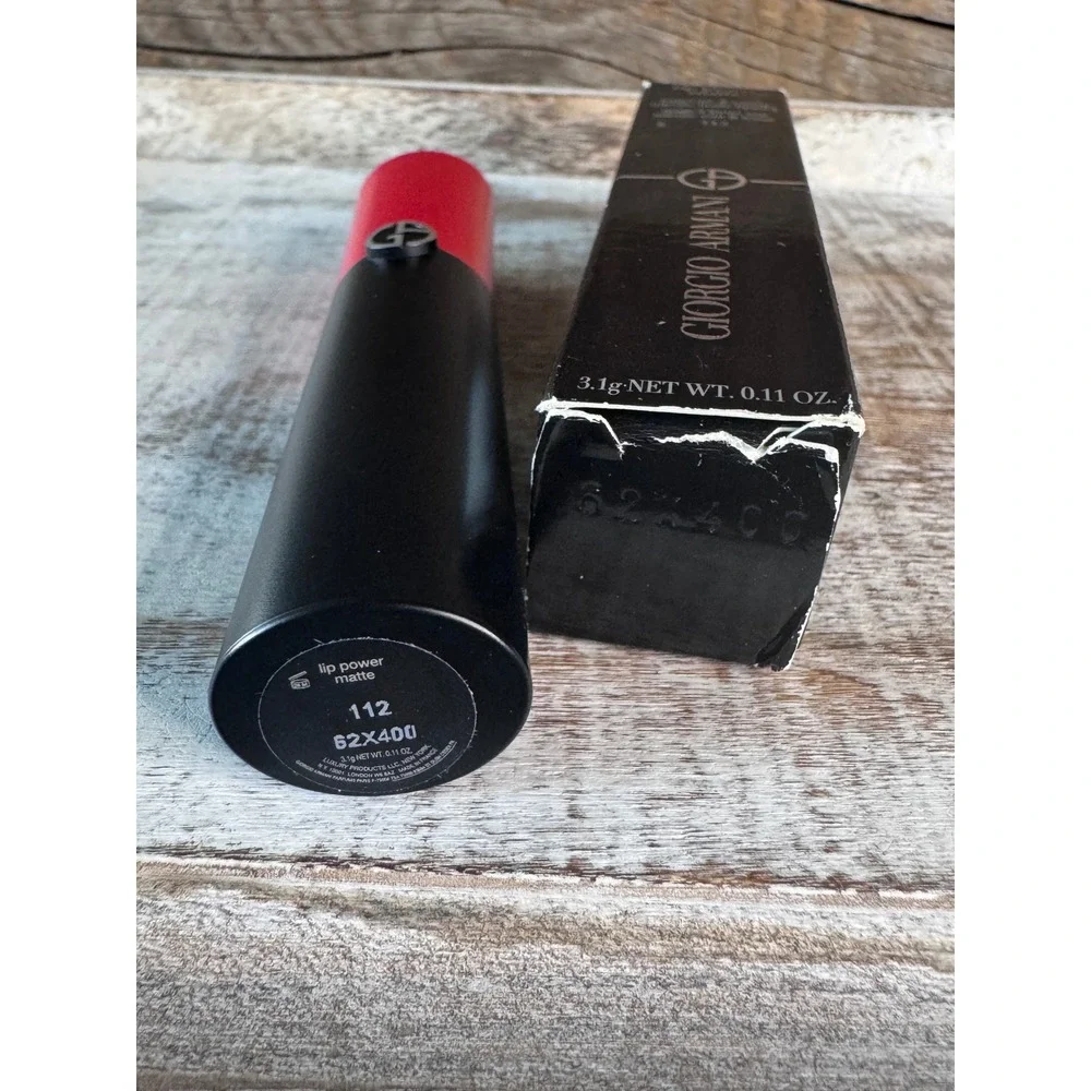 Giorgio Armani Lip Power Matte | 112 Stylish | Luxury NIB Damaged Box | MSRP $45